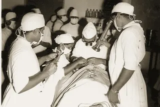 Dr. P. Siva Reddy operating and teaching